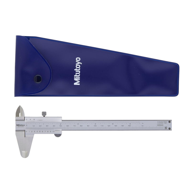 Mitutoyo 530-118 Vernier Calipers, Stainless Steel, for Inside, Outside, Depth and Step Measurements, Metric, 0"/0mm-200mm Range, +/-0.03mm Accuracy, 0.02mm Resolution, 50mm Jaw Depth - Image 2